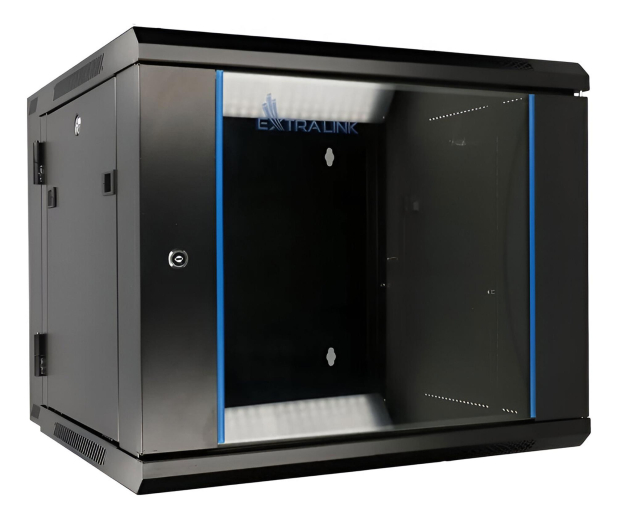 Extralink Szafka wisząca rack 6U 600x600 czarna dwusekcyjna EX.12929 - 1323213 - zdjęcie